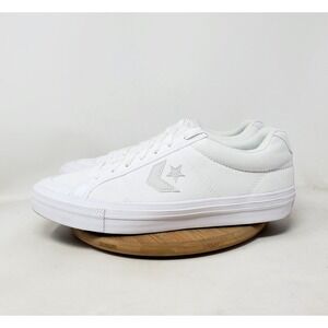 Converse Sport Shoes Mens 10.5 Triple White Canvas Lace Up Low Sneaker